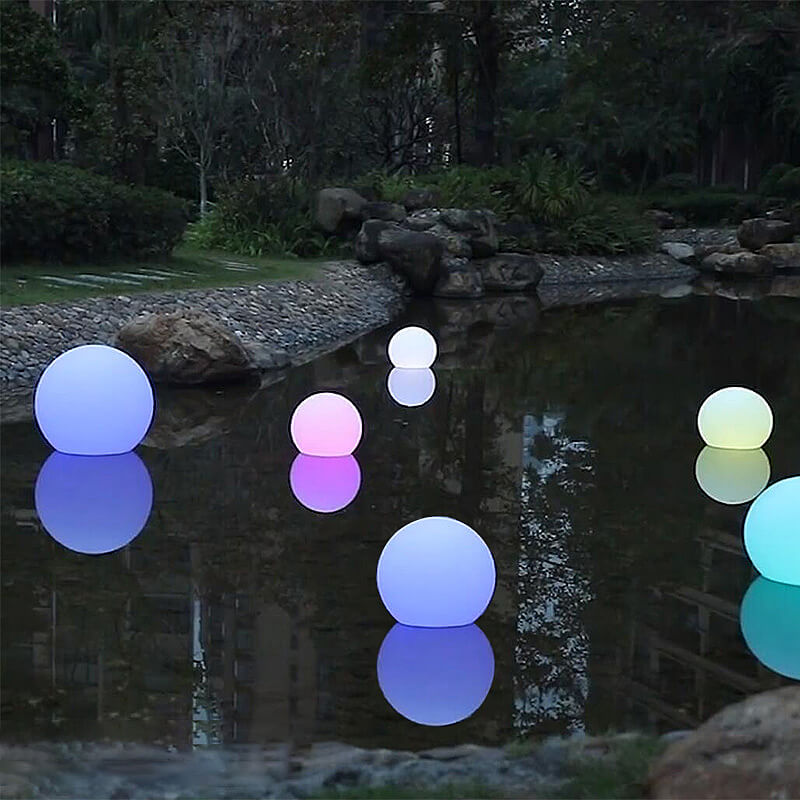 quả cầu đèn led chiếu sáng trang trí nổi trên nước quả cầu đèn led chiếu sáng trang trí nổi trên nước