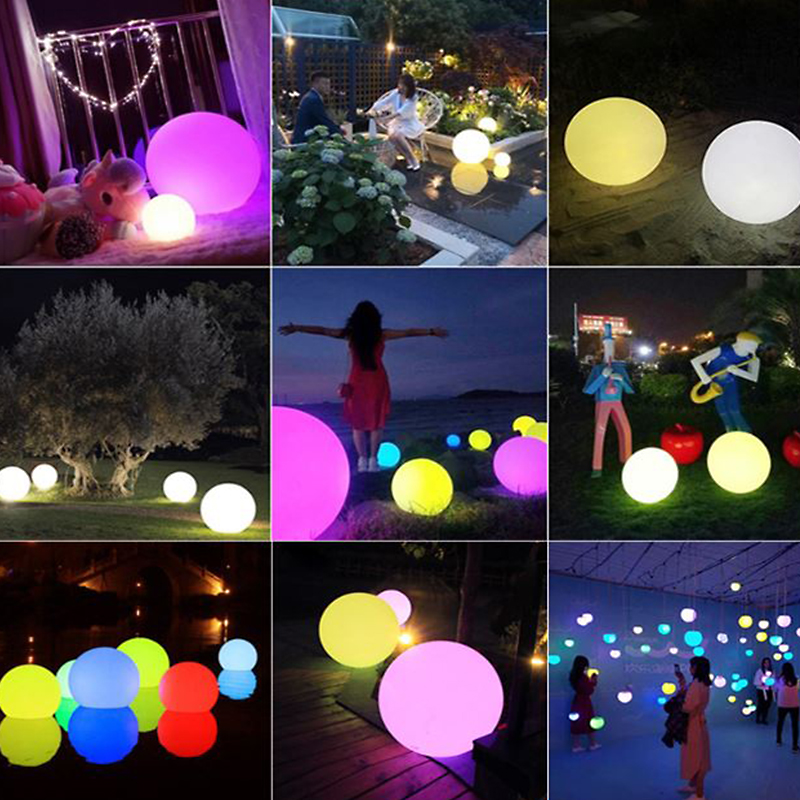 Quả cầu đèn led trang trí ngoài trời có remote điều khiển từ xa Quả cầu đèn led trang trí ngoài trời có remote điều khiển từ xa