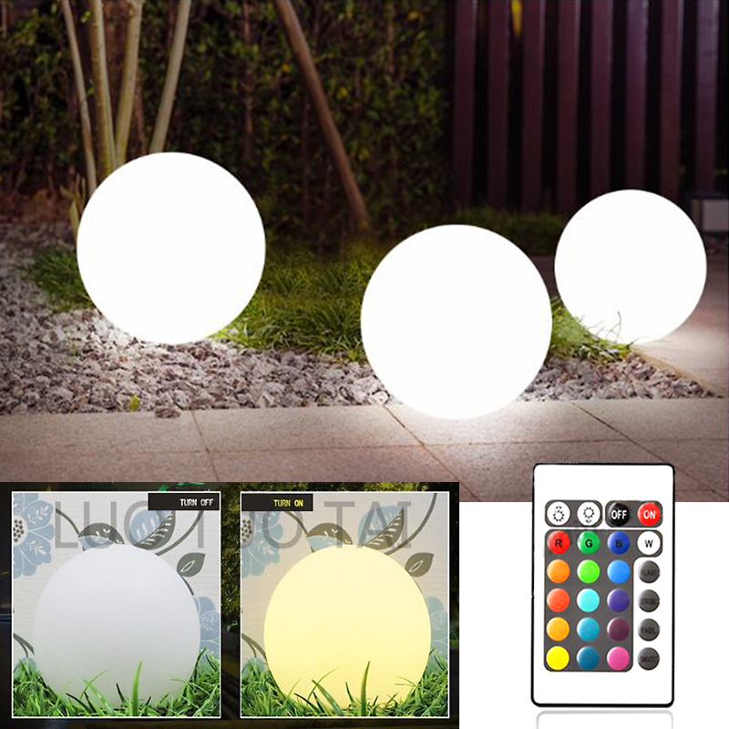 Quả cầu đèn led trang trí ngoài trời có remote điều khiển từ xa Quả cầu đèn led trang trí ngoài trời có remote điều khiển từ xa