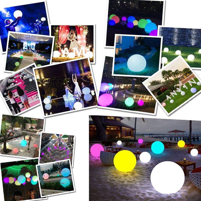 Quả cầu đèn led trang trí ngoài trời có remote điều khiển từ xa Quả cầu đèn led trang trí ngoài trời có remote điều khiển từ xa