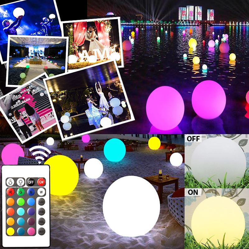 Quả cầu đèn led trang trí ngoài trời có remote điều khiển từ xa Quả cầu đèn led trang trí ngoài trời có remote điều khiển từ xa