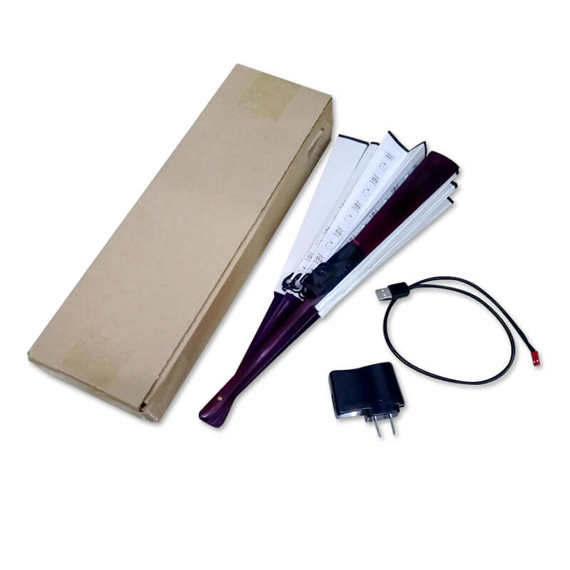 Quạt xếp có đèn led phát sáng Quạt xếp có đèn led phát sáng