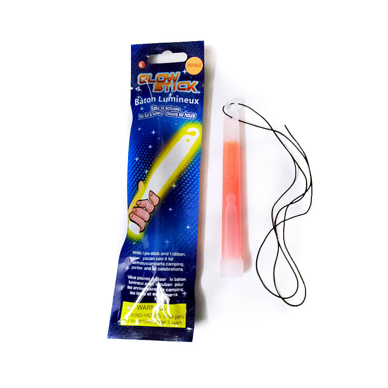 Que bẻ phát sáng dạ quang cam Glowstick Que bẻ phát sáng dạ quang cam Glowstick