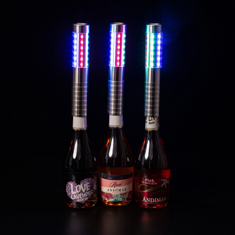 Thanh chụp đầu chai rượu led nhiều màu Thanh chụp đầu chai rượu led nhiều màu