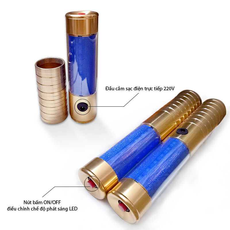 thanh chụp đầu chai rượu led xanh dương thanh chụp đầu chai rượu led xanh dương