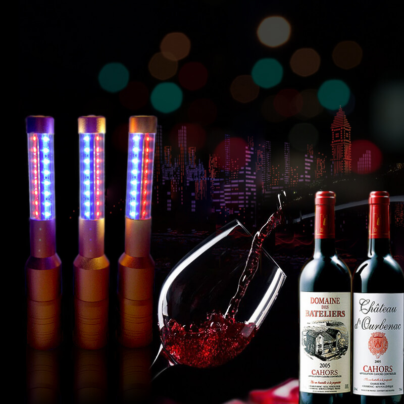 thanh chụp chai rượu màu vàng chuyển đèn led thanh chụp chai rượu màu vàng chuyển đèn led