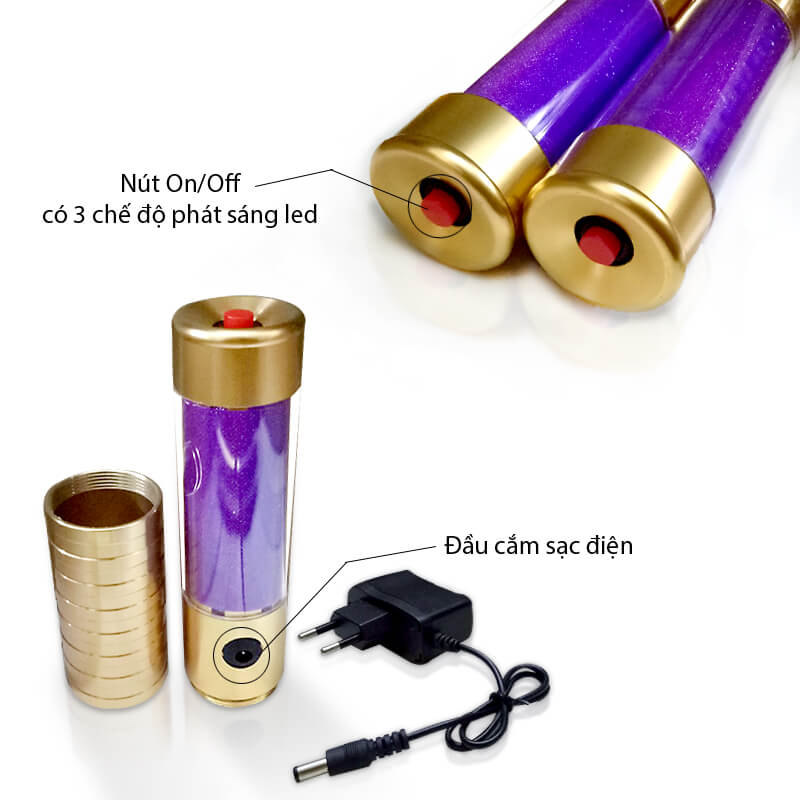 Thanh chụp đầu rượu trang trí led tím Thanh chụp đầu rượu trang trí led tím