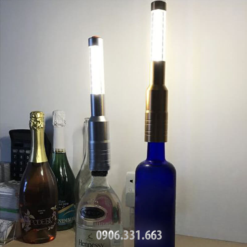 thanh chụp đầu chai rượu phát sáng led thanh chụp đầu chai rượu phát sáng led