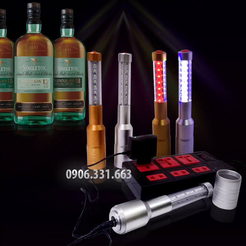 thanh chụp đầu chai rượu phát sáng led thanh chụp đầu chai rượu phát sáng led