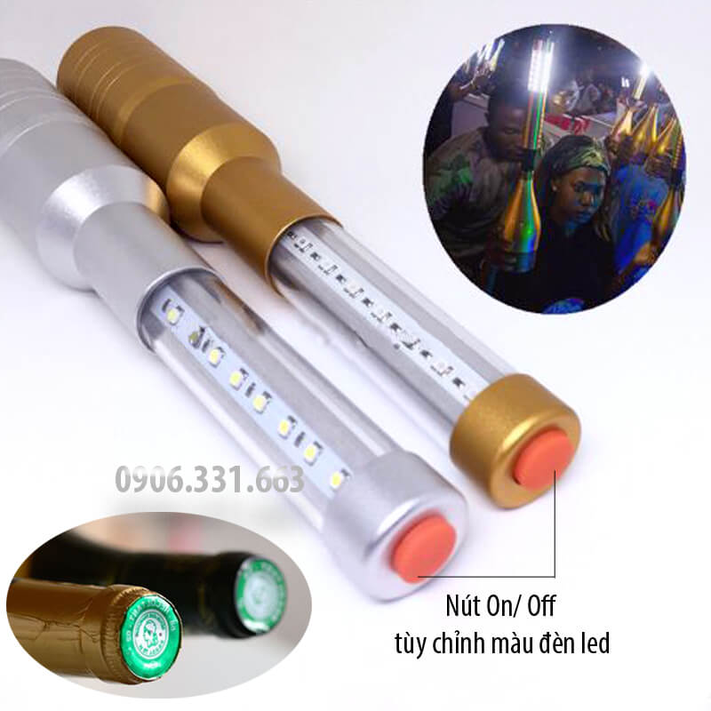 thanh chụp đầu chai rượu phát sáng led thanh chụp đầu chai rượu phát sáng led