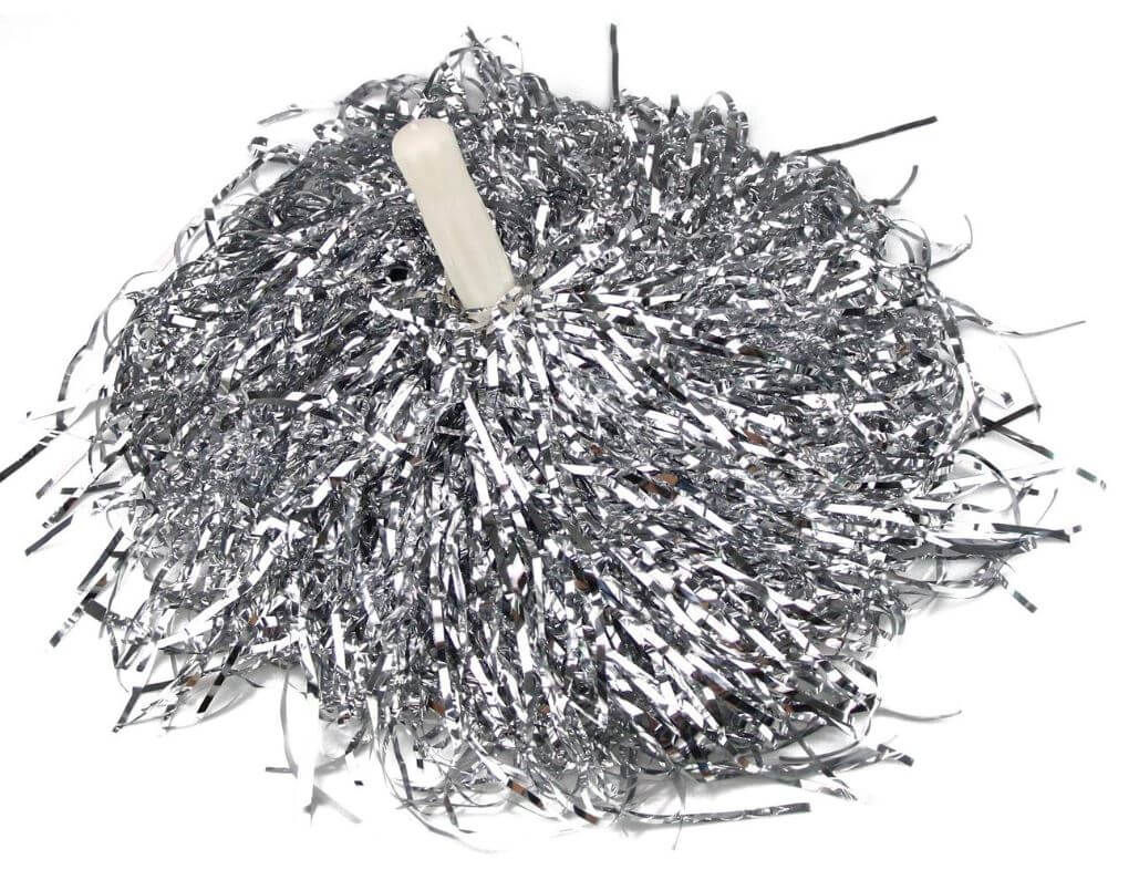 Bông tua cổ vũ màu trắng loại lớn Bông tua cổ vũ màu trắng loại lớn