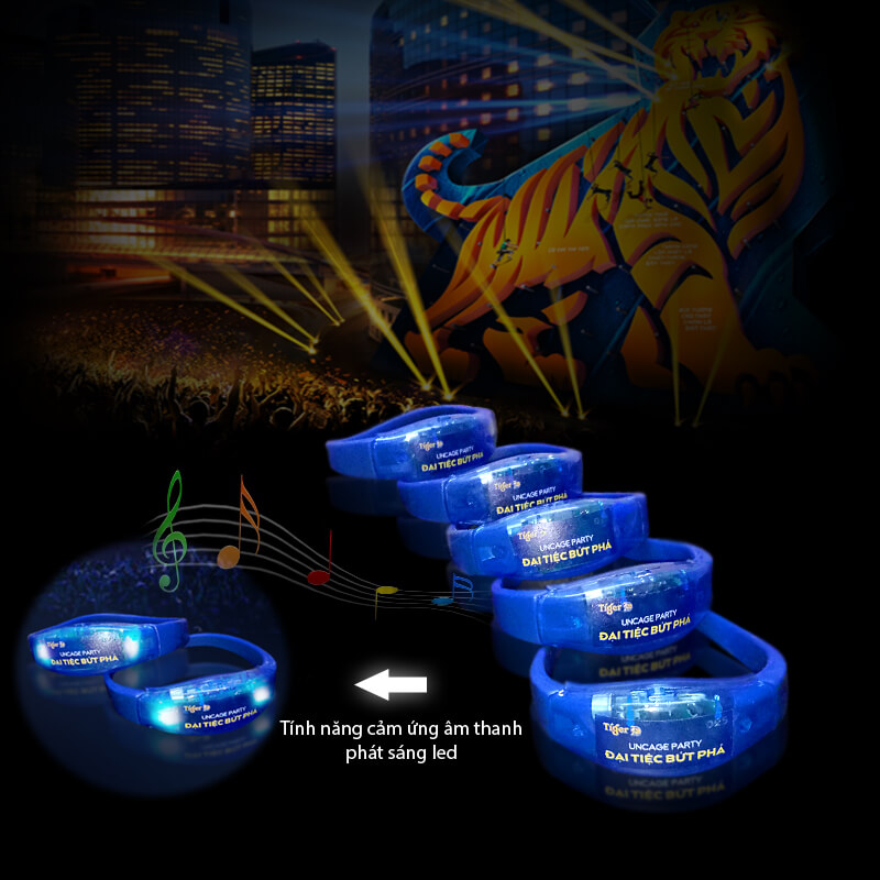vòng đeo tay cảm ứng led xanh dương vòng đeo tay cảm ứng led xanh dương