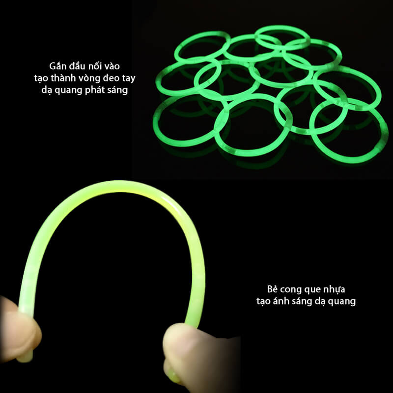 Vòng đeo tay dạ quang xanh lá Vòng đeo tay dạ quang xanh lá