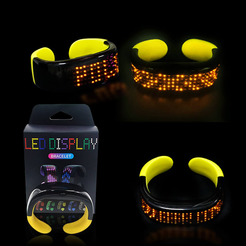 vòng tay led phát sáng vàng màn hình hiển thị 8 chế độ vòng tay led phát sáng vàng màn hình hiển thị 8 chế độ