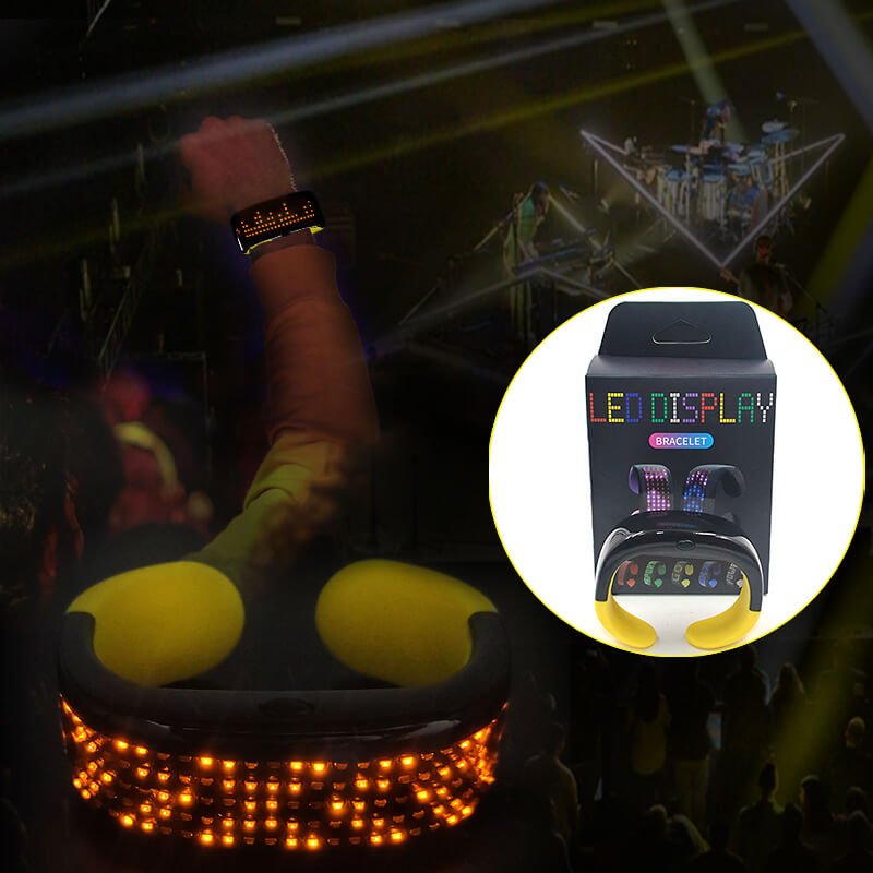 vòng tay led phát sáng vàng màn hình hiển thị 8 chế độ vòng tay led phát sáng vàng màn hình hiển thị 8 chế độ