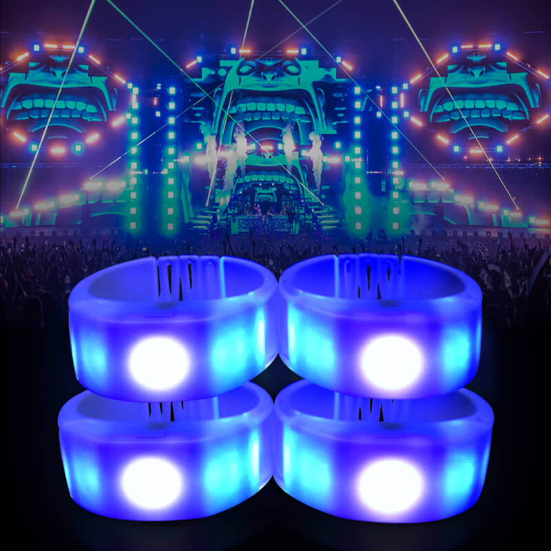 vòng tay phát sáng xanh dương 3 đèn led vòng tay phát sáng xanh dương 3 đèn led