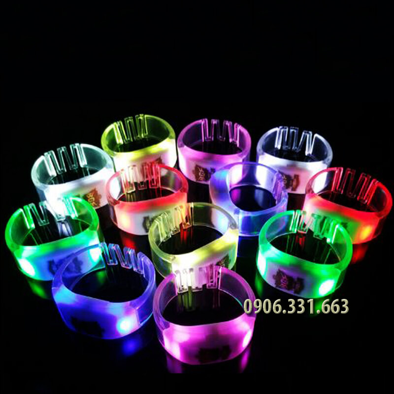 vòng tay phát sáng xanh dương 3 đèn led vòng tay phát sáng xanh dương 3 đèn led