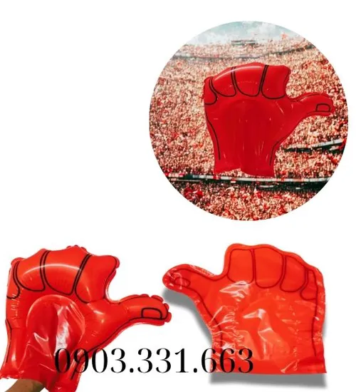 Bóng đập cổ vũ bàn tay màu đỏ