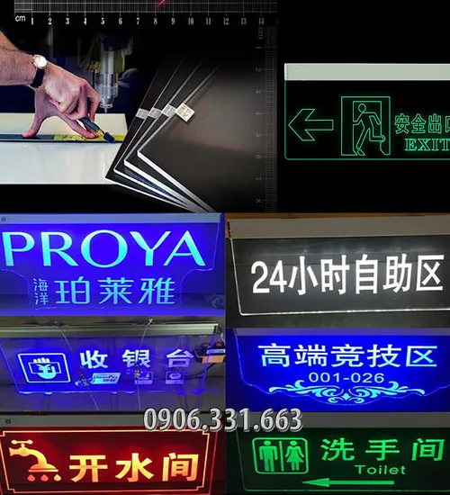 Bảng hiệu mica đèn led – Bí quyết quảng cáo nổi bật về đêm