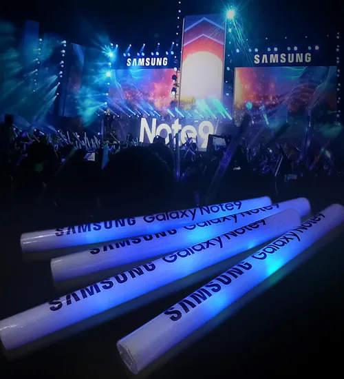 Cây cổ vũ phát sáng in dán decal Samsung