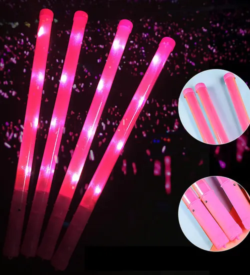 Cây cổ vũ phát sáng led hồng 46cm
