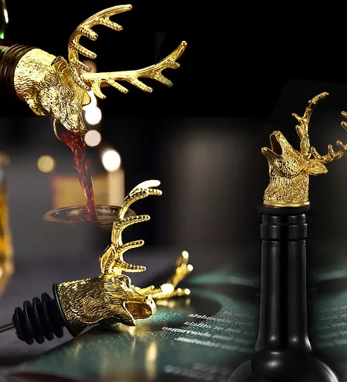 Đầu rót rượu vang hình đầu hươu