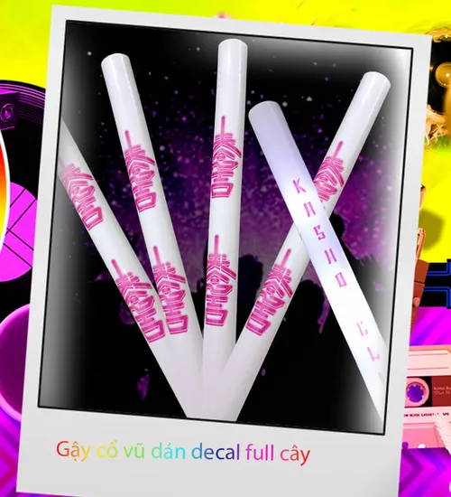 Gậy cổ vũ dán decal full cây