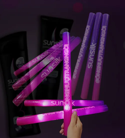 Gậy cổ vũ dán decal Sunsilk