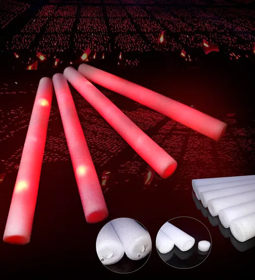 Gậy led cổ vũ màu đỏ 1 chế độ phát sáng