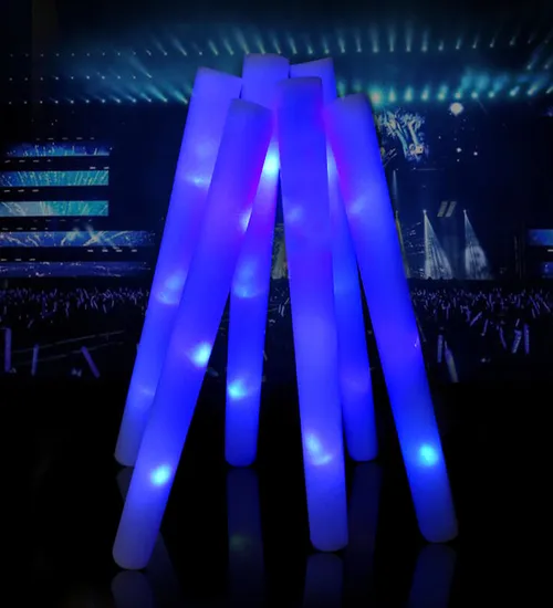 Gậy led cổ vũ xanh dương 1 chế độ phát sáng