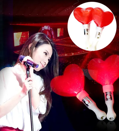Lightstick hình trái tim led đỏ