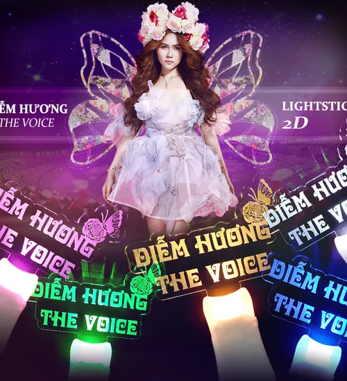 Lightstick led đổi màu - Lightstick 2d của ca sĩ Diễm Hương The Voice