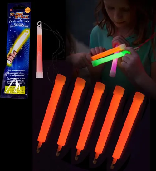 Que bẻ phát sáng dạ quang cam - Glowstick