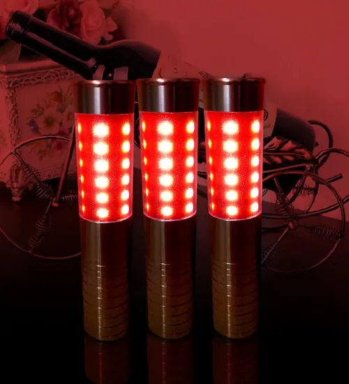 Thanh chụp đầu chai rượu đèn led đỏ – Điểm nhấn ấn tượng cho quán bar