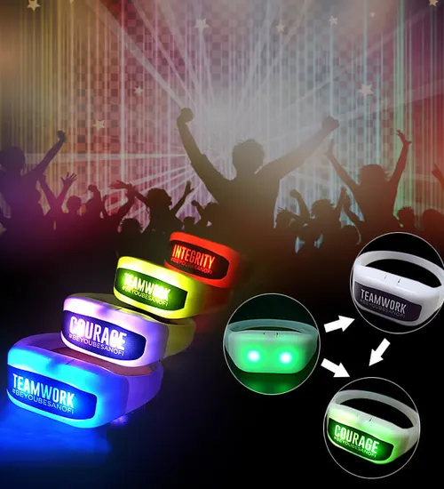 Vòng tay led 15 màu dán decal