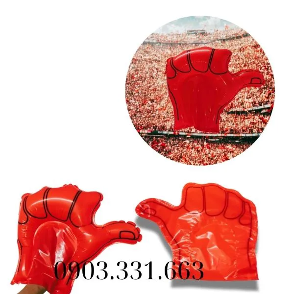 Bóng đập cổ vũ bàn tay màu đỏ