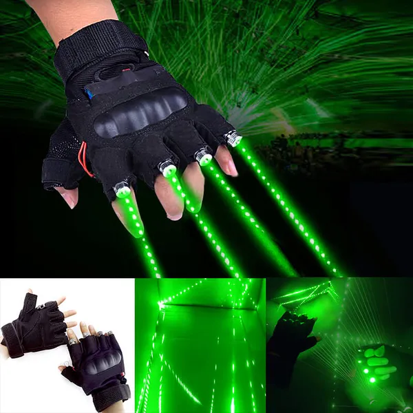 Bao tay đèn laser xanh lá 4 đầu