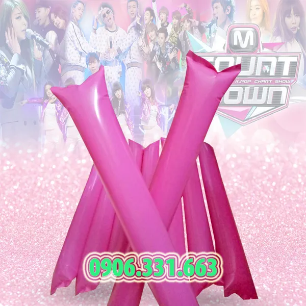 Bóng đập cổ vũ màu hồng