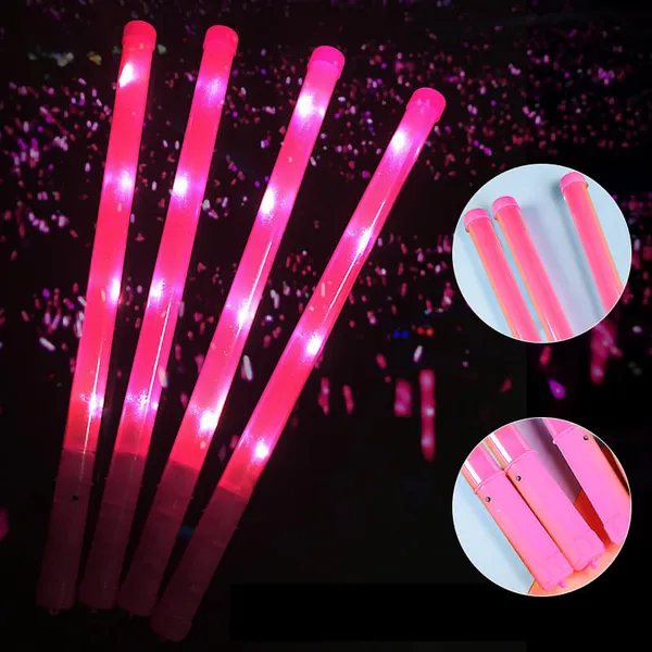 Cây cổ vũ phát sáng led hồng 46cm