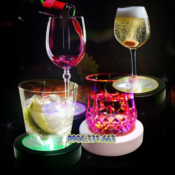 Đế lót ly phát sáng chuyển màu led