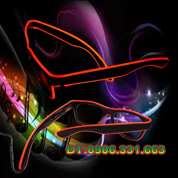 Kính đèn led DJ màu cam
