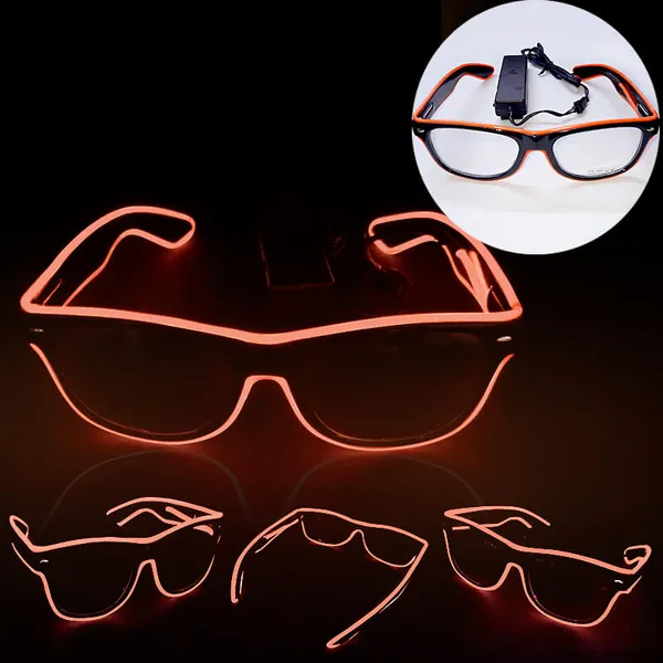 Kính đèn led EL phát sáng màu cam