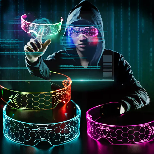 Kính led phát sáng nhiều màu, kính quay tiktok