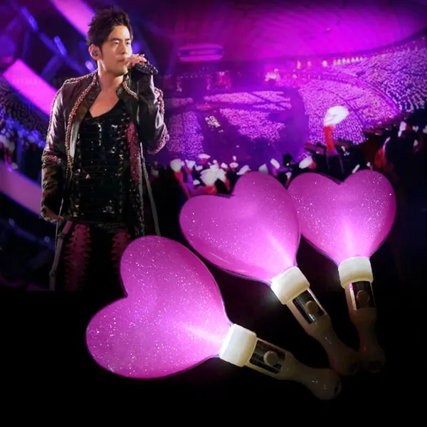 Lightstick led hồng hình trái tim