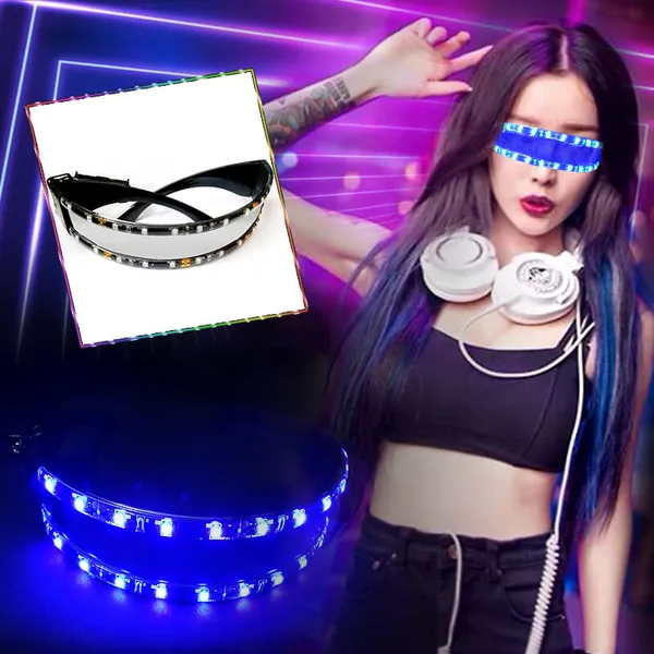 Mắt kính có đèn led xanh dương