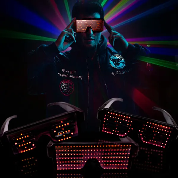 Mắt kính đèn led phát sáng đỏ