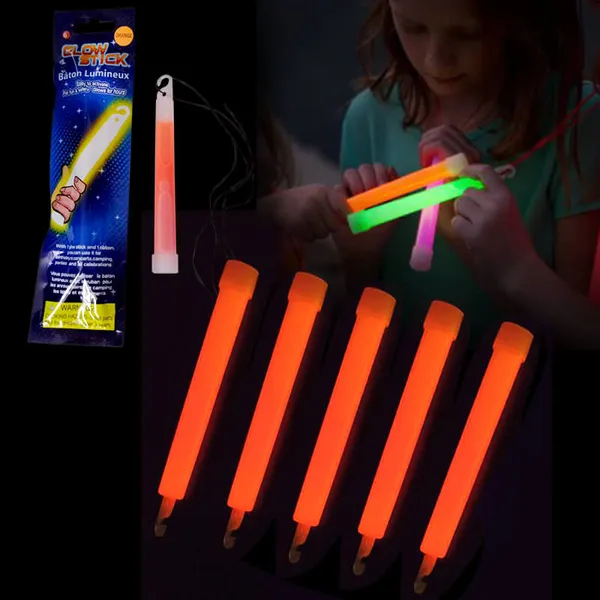 Que bẻ phát sáng dạ quang cam - Glowstick