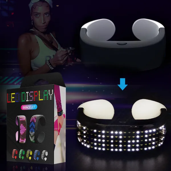 Vòng đeo tay led trắng hiển thị 8 chế độ