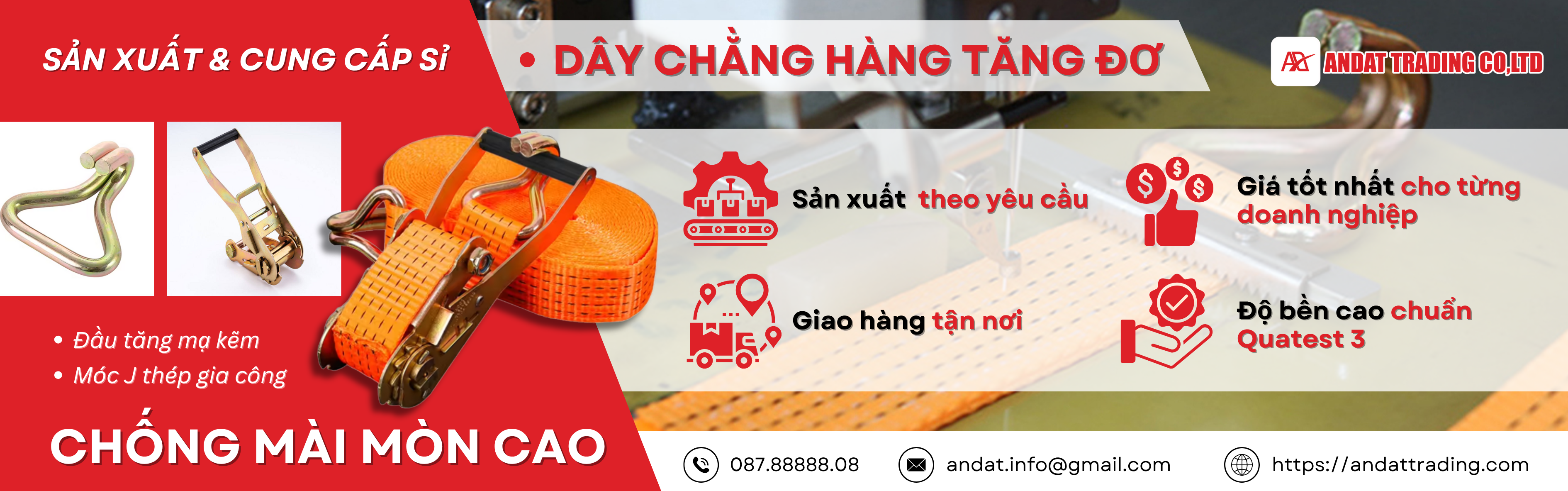 Banner dây chằng hàng tăng đơ ANDAT Banner dây chằng hàng tăng đơ ANDAT