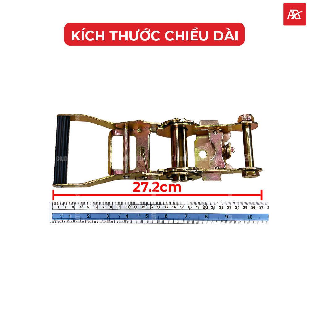 Chiều dài tổng thể khi mở của đầu tăng đơ bản 50mm tải 3 tấn Chiều dài tổng thể khi mở của đầu tăng đơ bản 50mm tải 3 tấn